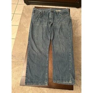 Vintage Polo Ralph Lauren Jeans Made in USA Strait Leg Jeans 48x30 Blue Fade